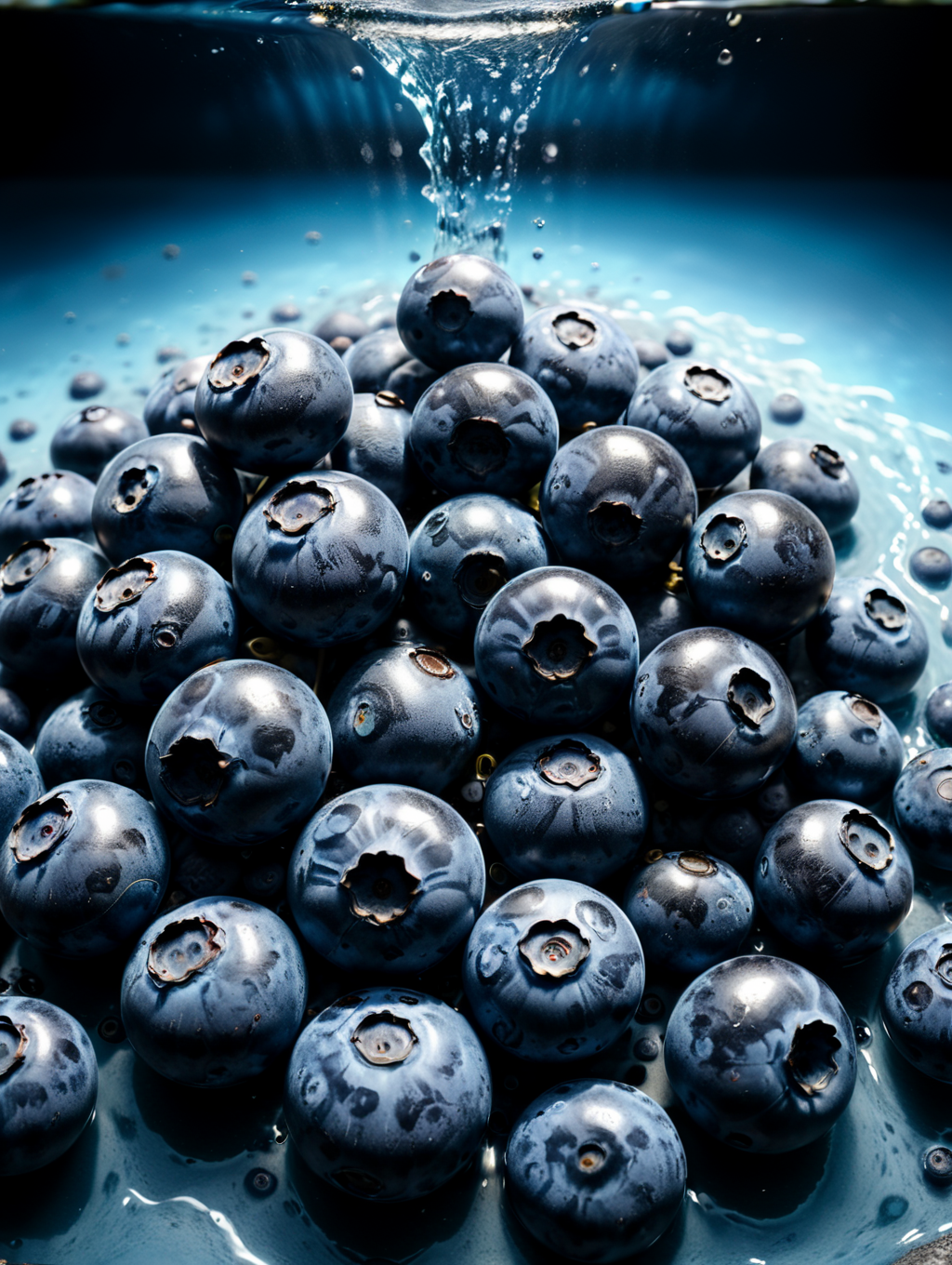 Premium Free ai Images | only blueberries everywhere floating mixed ...