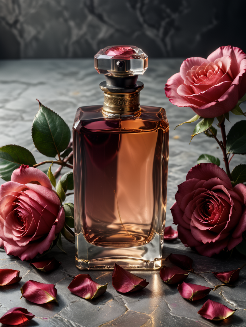 Premium Free ai Images | professional photography of luxury perfume