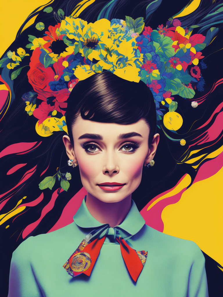 Premium Free ai Images | Audrey: Timeless Elegance in Pixels