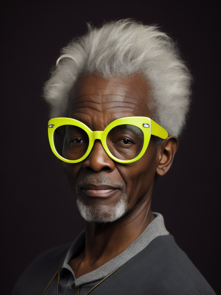Lumenor AI Image Generation elderly man with black skin and gray hair