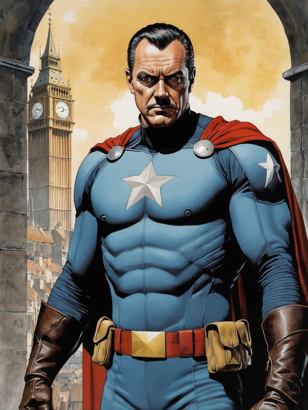 Lumenor AI Image Generation - ack nicholson hero portrait illustration ...