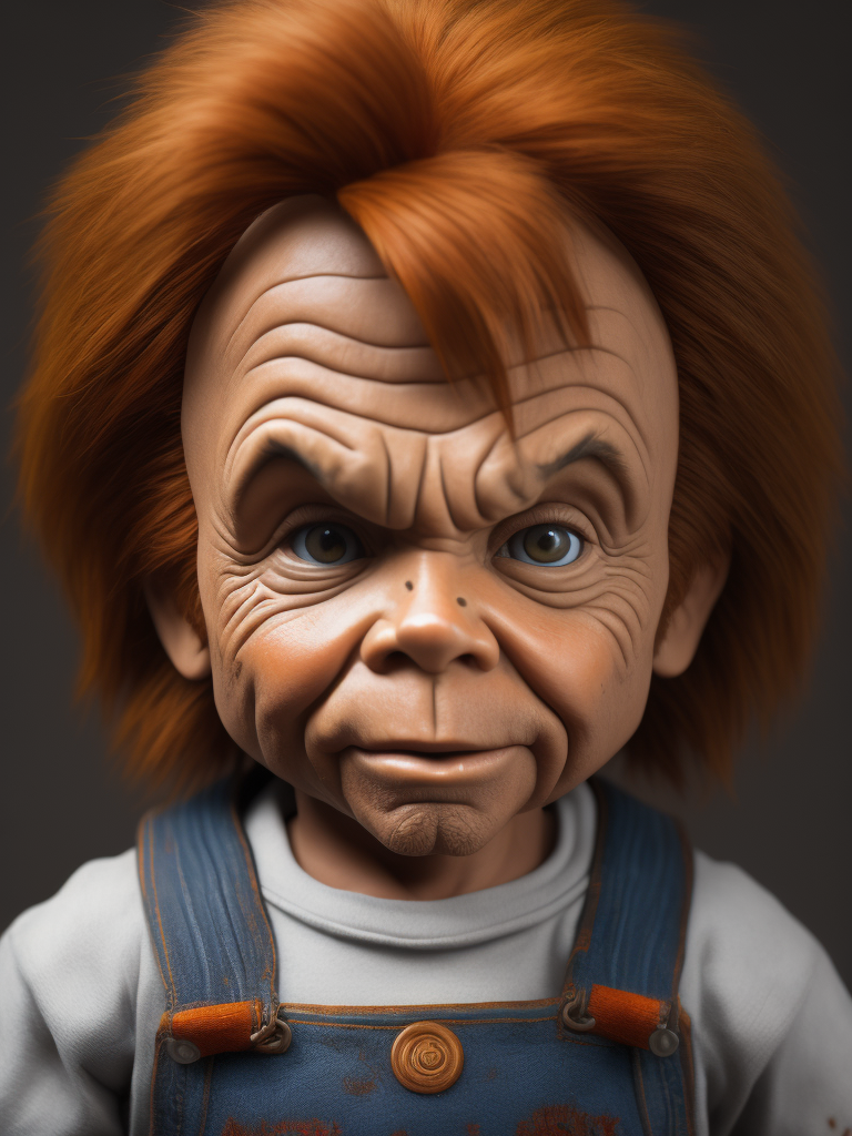 Lumenor AI Image Generation chuck norris as an evil chucky doll evil