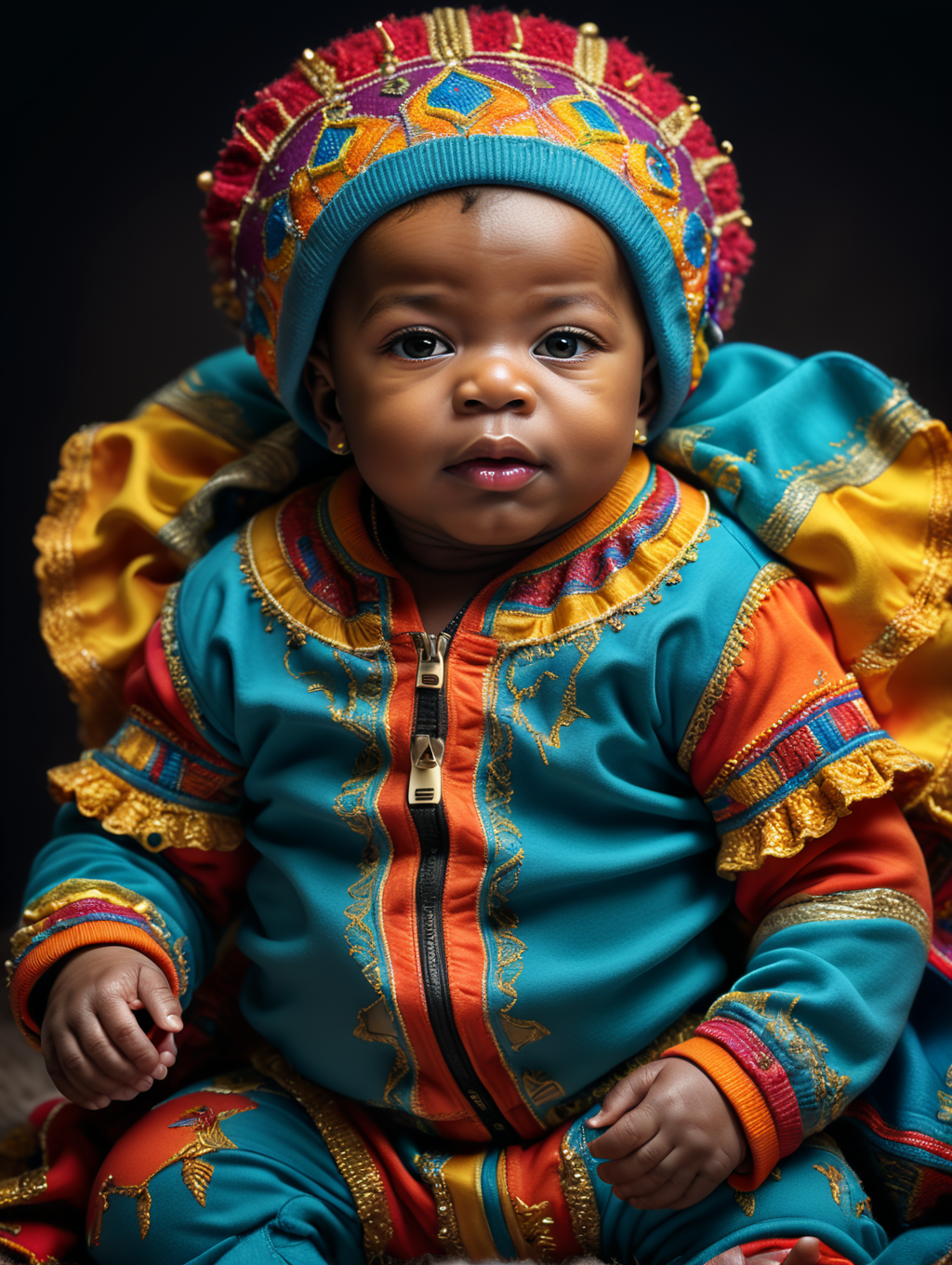Premium Free Ai Images Two Months Old African Micheal Jackson Wrapped 