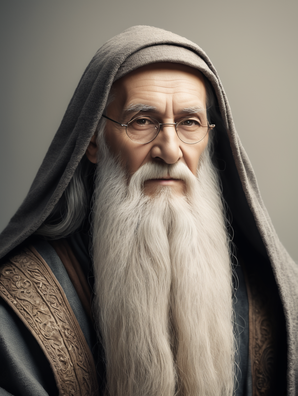 Premium Free ai Images | old wise wizard with long beard who can still ...